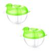 imageAccmor Baby Formula Dispenser for OnTheGo Feedings ThreeCompartment NonSpill Formula Container to Go Snack Milk Powder Dispenser for Traveling with Infant Toddler Pink 2 PackGreen