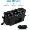 imageAccmor Universal Stroller Organizer with Insulated Cup Holder and Shoulder Strap Stroller Caddy Bag Stroller Cup Holder Attachment for Uppababy Baby Jogger Britax Strollers BlackBlack