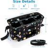 imageAccmor Universal Stroller Organizer with Insulated Cup Holder and Shoulder Strap Stroller Caddy Bag Stroller Cup Holder Attachment for Uppababy Baby Jogger Britax Strollers BlackSpace