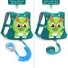 imageToddler Harness Leash with Anti Lost Wrist Link Accmor Kids Dinosaur Harnesses Leashes Cute Triceratops Kids Walking Wristband Assistant Strap Belt for Parent Baby Boys Outdoor ActivityBlue
