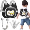 imageAccmor Toddler Harness Leash Cute Excavator Child Walking Harness Tether Wristband Assistant Strap Belt Protector for Baby Boys Collapsible Kids Leash  Anti Lost Wrist Link for Outdoor Travel BlackBlack