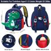 imageAccmor Toddler Backpack Leash Cute Dinosaur Kids Backpacks with Anti Lost Wrist Link Mini Child Bag Tether Baby Walking Harness Wristband Protection Rope for Boys Girls Aged 13 to Travel OutdoorDark BlueGreen Spotted Dino  Blue Link