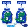 imageAccmor Toddler Backpack Leash Cute Dinosaur Kids Backpacks with Anti Lost Wrist Link Mini Child Bag Tether Baby Walking Harness Wristband Protection Rope for Boys Girls Aged 13 to Travel OutdoorBlueGreen Spotted Dino  Blue Link