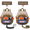imageAccmor Toddler Leash Backpack Cute Excavator Child Bag Harness with Anti Lost Wrist Link Kid Walking Back Pack Mini Rucksack with Restraints Hand Strap Tether for Baby Boys Outdoor TravelingKhakiBrown