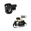 imageAccmor Universal Stroller Cup Holder  Organizer Set Fits Uppababy Baby Jogger ampamp More Black Plastic