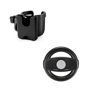 imageAccmor Stroller Cup HolderStroller Steering Wheel Bundle Set Baby Stroller Accessories