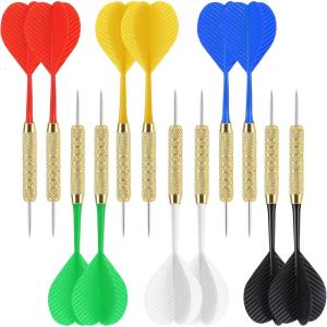 imageAccmor 18 Pack Steel Tip Darts 18 Grams Metal Tip Dart Set Darts Metal Tip Set Metal Darts for Dartboard12