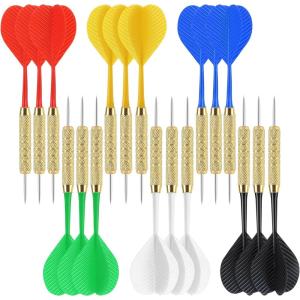 imageAccmor 18 Pack Steel Tip Darts 18 Grams Metal Tip Dart Set Darts Metal Tip Set Metal Darts for Dartboard18