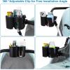 imageAccmor 2in1 Walker Cup Holder with Detachable Storage Holder 360 Rotatable Drinks Holder for Wheelchair Walker Stroller Rollator Bike