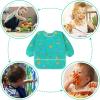 imageAccmor 3 Pack Long Sleeve Bibs Baby Smock Waterproof Sleeved Bib Smock for Baby Toddler 636 MonthsLake Blue DinosaurBlue ConstructionBlack Animal