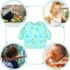 imageAccmor 3 Pack Long Sleeve Bibs Baby Smock Waterproof Sleeved Bib Smock for Baby Toddler 636 MonthsLight Blue DinosaurGrey ConstructionGreen Owl