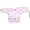 imageAccmor 3 Pack Long Sleeve Bibs Baby Smock Waterproof Sleeved Bib Smock for Baby Toddler 636 MonthsYellow ElkPink FlamingoGreen Cactus