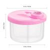 imageAccmor Baby Formula Dispenser On The Go NonSpill Rotating ThreeCompartment Formula Container to Go Milk Powder Kids Snack Container for Infant Toddler Travel PinkPink
