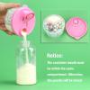 imageAccmor Baby Formula Dispenser On The Go NonSpill Rotating ThreeCompartment Formula Container to Go Milk Powder Kids Snack Container for Infant Toddler Travel PinkPink