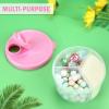 imageAccmor Baby Formula Dispenser On The Go NonSpill Rotating ThreeCompartment Formula Container to Go Milk Powder Kids Snack Container for Infant Toddler Travel PinkPink