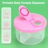 imageAccmor Baby Formula Dispenser On The Go NonSpill Rotating ThreeCompartment Formula Container to Go Milk Powder Kids Snack Container for Infant Toddler Travel PinkPink