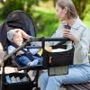 imageAccmor Universal Stroller Organizer with Detachable Phone Bag and Diaper Pocket Stroller Bag Caddy Organizer Stroller Accessories for Uppababy Baby Jogger Nuna Doona Britax StrollersBlackwith Diaper Pocket