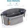 imageAccmor Universal Stroller Organizer with Detachable Phone Bag and Diaper Pocket Stroller Bag Caddy Organizer Stroller Accessories for Uppababy Baby Jogger Nuna Doona Britax StrollersGrey
