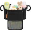 imageAccmor Universal Stroller Organizer with Detachable Phone Bag and Diaper Pocket Stroller Bag Caddy Organizer Stroller Accessories for Uppababy Baby Jogger Nuna Doona Britax StrollersBlackwith Diaper Pocket