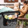 imageAccmor Universal Stroller Organizer with Detachable Phone Bag and Diaper Pocket Stroller Bag Caddy Organizer Stroller Accessories for Uppababy Baby Jogger Nuna Doona Britax StrollersBlack Circle