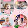 imageAccmor Waterproof Baby Bibs for Eating Mess Proof Toddler Feeding Bibs for Girls Boys 3pcsrabbit  Cake  Geometric