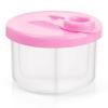 imageAccmor Baby Formula Dispenser On The Go NonSpill Rotating ThreeCompartment Formula Container to Go Milk Powder Kids Snack Container for Infant Toddler Travel PinkPink