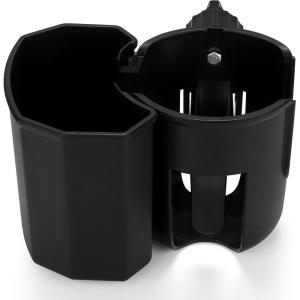 imageAccmor 2in1 Walker Cup Holder with Detachable Storage Holder 360 Rotatable Drinks Holder for Wheelchair Walker Stroller Rollator Bike