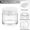 imageAccmor 4 Pcs Glass Cosmetic Jars with White Lids 1 OZ Travel Container Round Glass Jars with Inner Liners amp 2 Pcs Spatulas Makeup Sample Container Storage for DIY Making Lotions Cream OintmentsWhite
