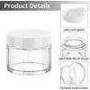 imageAccmor 4 Pcs Glass Cosmetic Jars with White Lids 1 OZ Travel Container Round Glass Jars with Inner Liners amp 2 Pcs Spatulas Makeup Sample Container Storage for DIY Making Lotions Cream OintmentsWhite