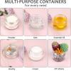 imageAccmor 4 Pcs Glass Cosmetic Jars with White Lids 1 OZ Travel Container Round Glass Jars with Inner Liners amp 2 Pcs Spatulas Makeup Sample Container Storage for DIY Making Lotions Cream OintmentsBlack