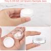 imageAccmor 10 Gram Sample Containers With White Lids 30 Count 035Oz Round Cosmetic Containers Jars Empty Lip Balm Mini Cosmetic With 5 Pcs Spatulas for Makeup Travel Glitter Lotion Cream DIY MakingWhite