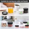imageAccmor 10 Pcs Plastic Container Jars with Lids 0851135172 OZ 5 Size Leak Proof Cosmetic Jars with Inner Liners amp Mini Spatulas Reusable Round Widemouth Makeup Sample Container Travel StorageBlack