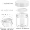 imageAccmor 10 Pcs Plastic Container Jars with Lids 0851135172 OZ 5 Size Leak Proof Cosmetic Jars with Inner Liners amp Mini Spatulas Reusable Round Widemouth Makeup Sample Container Travel StorageBlack  White