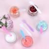 imageAccmor 100 Pack Makeup Spatulas Mini Spatulas Scoop for Cosmetic Reusable Frosted Cosmetic Spatula Small Plastic Face Lotion Applicator Tool for Mixing Facial Creams Face Mask Skin Care5 Colors  100 PCS