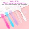 imageAccmor 100 Pack Makeup Spatulas Mini Spatulas Scoop for Cosmetic Reusable Frosted Cosmetic Spatula Small Plastic Face Lotion Applicator Tool for Mixing Facial Creams Face Mask Skin Care5 Colors  100 PCS