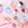 imageAccmor 20 Pcs Empty Clear Plastic Sample Containers with Lids 01101803505307 OZ Size Cosmetic Jars with 5 Pieces Mini Spatulas Makeup Sample Container Jars for Travel Storagerandom color