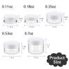 imageAccmor 20 Pcs Empty Clear Plastic Sample Containers with Lids 01101803505307 OZ Size Cosmetic Jars with 5 Pieces Mini Spatulas Makeup Sample Container Jars for Travel Storagerandom color