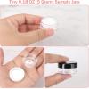 imageAccmor 5 Gram Sample Containers With White Lids 50 Count 018Oz Round Cosmetic Containers Jars Empty Lip Balm Mini Cosmetic With 5 Pcs Spatulas for Makeup Travel Glitter Lotion Cream DIY MakingBlack