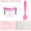 imageAccmor 5 Gram Sample Containers With White Lids 50 Count 018Oz Round Cosmetic Containers Jars Empty Lip Balm Mini Cosmetic With 5 Pcs Spatulas for Makeup Travel Glitter Lotion Cream DIY MakingMulticolor