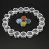 imageAccmor 50 Pieces 3g Empty Clear Plastic Sample Containers with Lids Cosmetic Jars with 5 Pieces Mini SpatulasClear