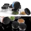 imageAccmor 50 Pieces 3g Empty Clear Plastic Sample Containers with Lids Cosmetic Jars with 5 Pieces Mini SpatulasMulticolor