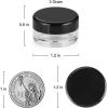 imageAccmor 50 Pieces 3g Empty Clear Plastic Sample Containers with Lids Cosmetic Jars with 5 Pieces Mini SpatulasPink