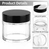 imageAccmor Glass Jars with Lids 4 Pack 2 OZ Amber Makeup Sample Container with Inner Liners amp Spatulas Leak Proof Round Travel Cosmetic Storage for DIY Making Lotions Creams Body Scrub Bath SaltsBlack