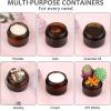 imageAccmor Glass Jars with Lids 4 Pack 2 OZ Amber Makeup Sample Container with Inner Liners amp Spatulas Leak Proof Round Travel Cosmetic Storage for DIY Making Lotions Creams Body Scrub Bath SaltsAmber