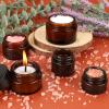 imageAccmor Glass Jars with Lids 4 Pack 2 OZ Amber Makeup Sample Container with Inner Liners amp Spatulas Leak Proof Round Travel Cosmetic Storage for DIY Making Lotions Creams Body Scrub Bath SaltsAmber