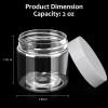 imageAccmor Plastic Container Jars with Lids 2 OZ Empty Round Cosmetic Containers Jars 4 Pcs Leak Proof Travel Storage Clear Sample Container for Lotions Cream Ointments Body Butter DIY MakingWhite