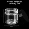 imageAccmor Plastic Container Jars with Lids 2 OZ Empty Round Cosmetic Containers Jars 4 Pcs Leak Proof Travel Storage Clear Sample Container for Lotions Cream Ointments Body Butter DIY MakingBlack