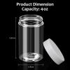 imageAccmor Plastic Container Jars with Lids 2 OZ Empty Round Cosmetic Containers Jars 4 Pcs Leak Proof Travel Storage Clear Sample Container for Lotions Cream Ointments Body Butter DIY MakingWhite