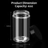 imageAccmor Plastic Container Jars with Lids 2 OZ Empty Round Cosmetic Containers Jars 4 Pcs Leak Proof Travel Storage Clear Sample Container for Lotions Cream Ointments Body Butter DIY MakingBlack