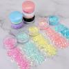 imageAccmor Sample Containers with Lids 30 Count 035Oz Sample Jars with 5 Pcs Spatulas Reusable Empty Round Cosmetic Jars Mini Makeup Travel Storage Containers for Glitter Lotion Cream DIY MakingWhite